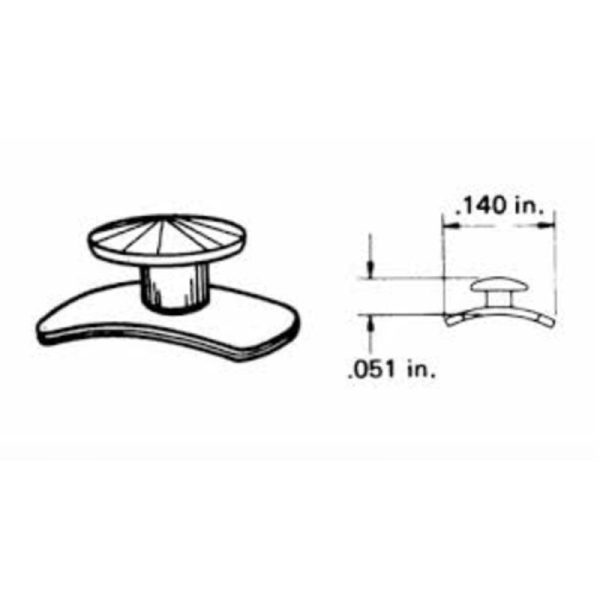 Buton Lingual Colabil Curbat Dimensiuni 3M