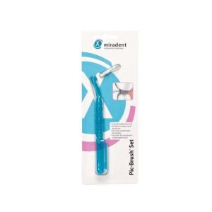 pic brush cepillos interdentales con soporte azul transparente 1